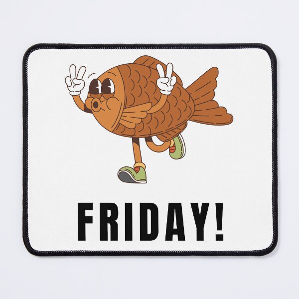 Item preview, Funny Friday Fish – Cute Running Fish Celebrating Friday designed and sold by JustFunnyStuff.