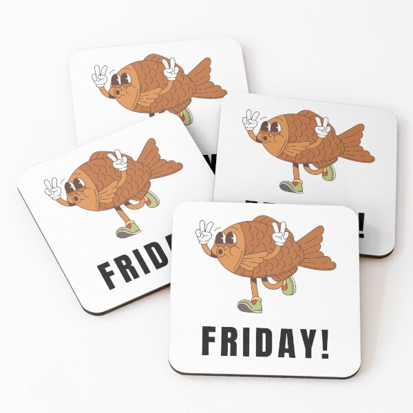 Item preview, Funny Friday Fish – Cute Running Fish Celebrating Friday designed and sold by JustFunnyStuff.