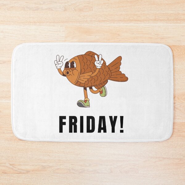 Item preview, Funny Friday Fish – Cute Running Fish Celebrating Friday designed and sold by JustFunnyStuff.