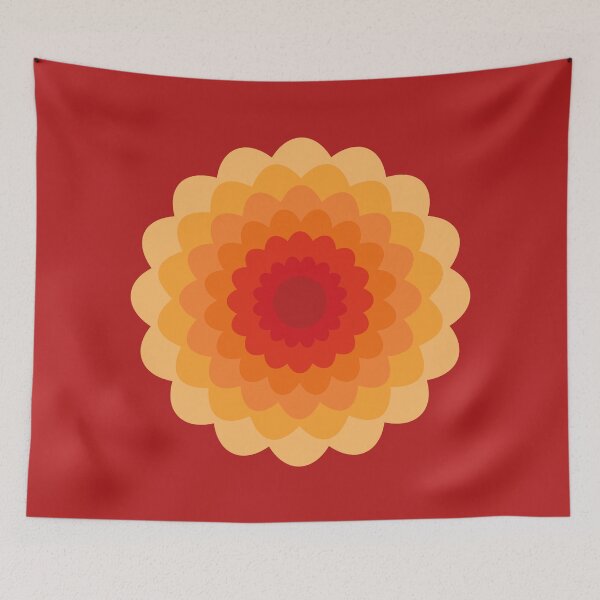 Item preview, Ember Bloom Abstract Sunburst Flower designed and sold by Laanas.