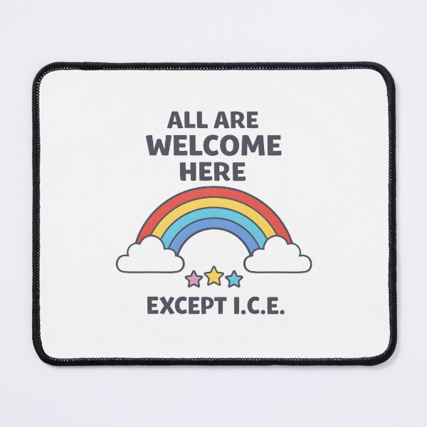 Item preview, All Are Welcome Here Except I.C.E. Immigration Rights Social Justice Progressive Activist designed and sold by SofenArt.