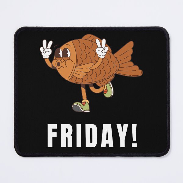 Item preview, Funny Friday Fish – Cute Running Fish Celebrating Friday designed and sold by JustFunnyStuff.