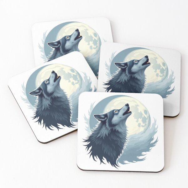 Item preview, Howling Lunar Wolf Spirit Strength Design designed and sold by Posiheal26.