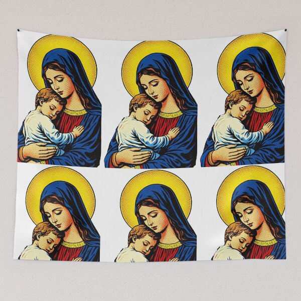 Item preview, Madonna and Child - Pop Art designed and sold by Catholicgemz.