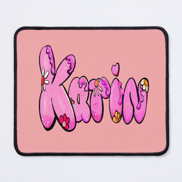 Item preview, Karin Name - Personalized (Personalised) Pink Bubble Letters Daisy Flowers Aesthetic designed and sold by Artonmytee.