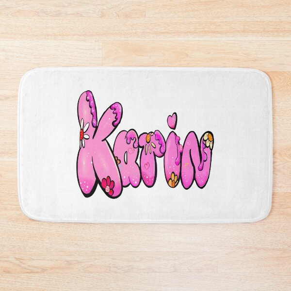 Item preview, Karin Name - Personalized (Personalised) Pink Bubble Letters Daisy Flowers Aesthetic designed and sold by Artonmytee.