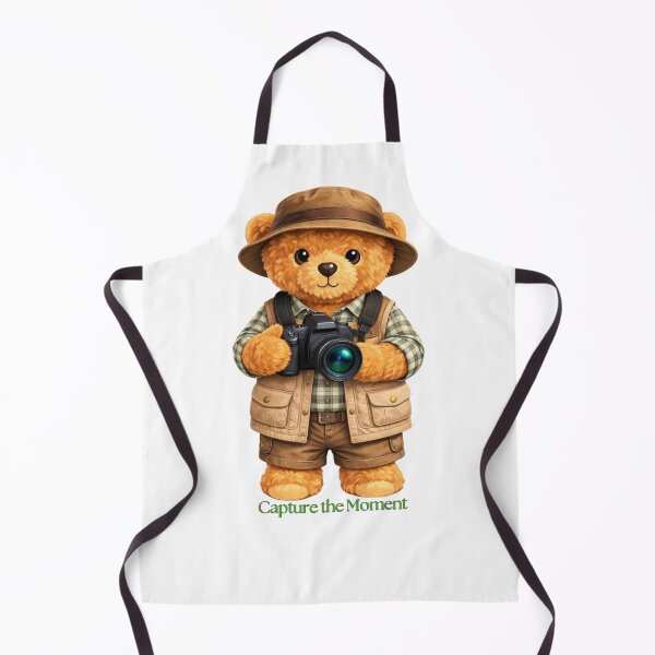Item preview, Cute Photographer Teddy Bear with Camera and Safari Hat - Gift for Photographers designed and sold by CuteBear87.