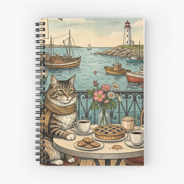Item preview, Vintage Autumn Café Postcard Halifax designed and sold by CoffeeinBloom.