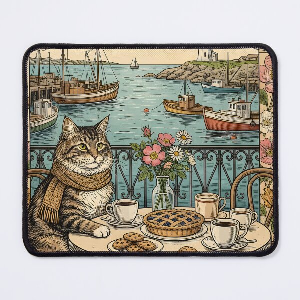 Item preview, Vintage Autumn Café Postcard Halifax designed and sold by CoffeeinBloom.