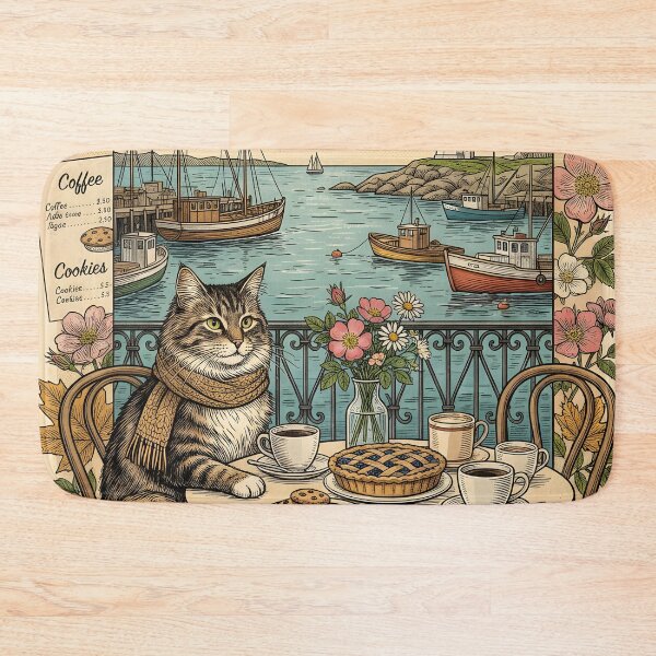 Item preview, Vintage Autumn Café Postcard Halifax designed and sold by CoffeeinBloom.
