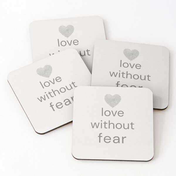 Item preview, Love Without Fear Minimal Heart Design designed and sold by Minimalist Typography.