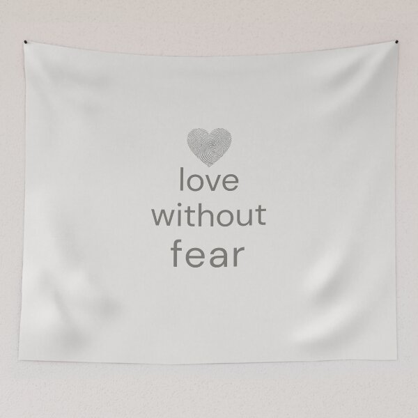 Item preview, Love Without Fear Minimal Heart Design designed and sold by Minimalist Typography.