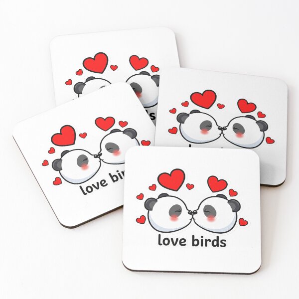 Item preview, Love Birds Panda Couple – Cute Romantic Panda Design designed and sold by snaperos.