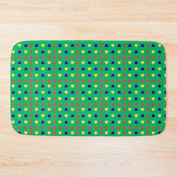 Item preview, Multi Coloured Polygons on Green background pattern designed and sold by fev-rocks.
