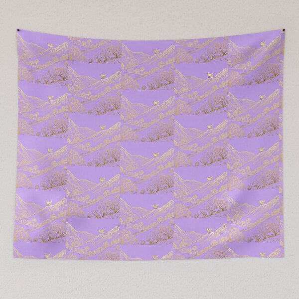 Item preview, Golden Songbird Over Amethyst Peaks designed and sold by zzz888.