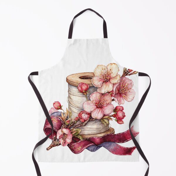 Item preview, Watercolor spool with cherry blossom flowers designed and sold by Anastasiia Yurevych.