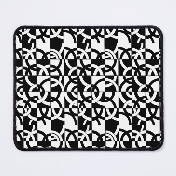 Item preview, interlocking Circles in Black and White designed and sold by GTeoArt.