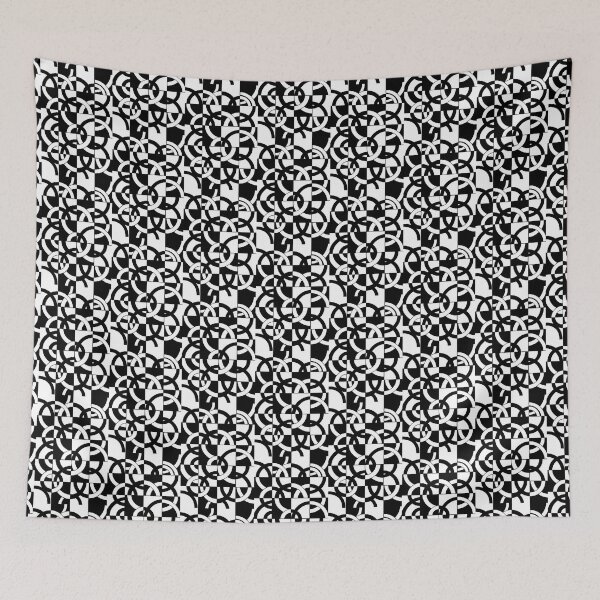 Item preview, interlocking Circles in Black and White designed and sold by GTeoArt.