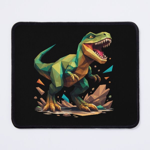 Item preview, Low Poly Geometric T-Rex Dinosaur Roaring Art designed and sold by Mikoff04-arts.