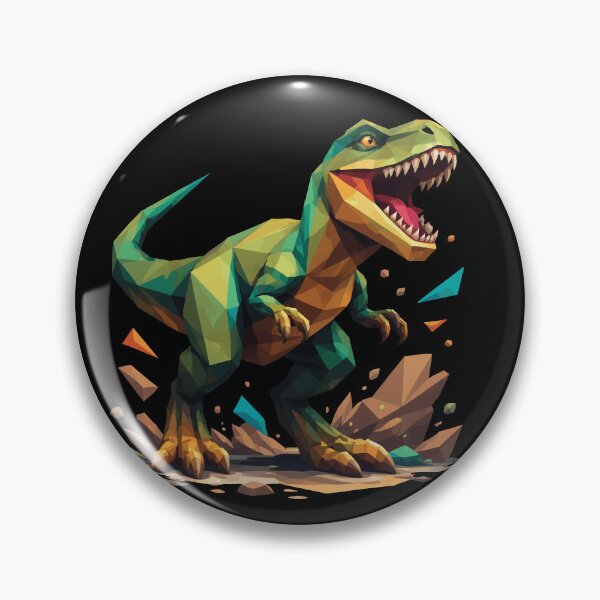 Item preview, Low Poly Geometric T-Rex Dinosaur Roaring Art designed and sold by Mikoff04-arts.