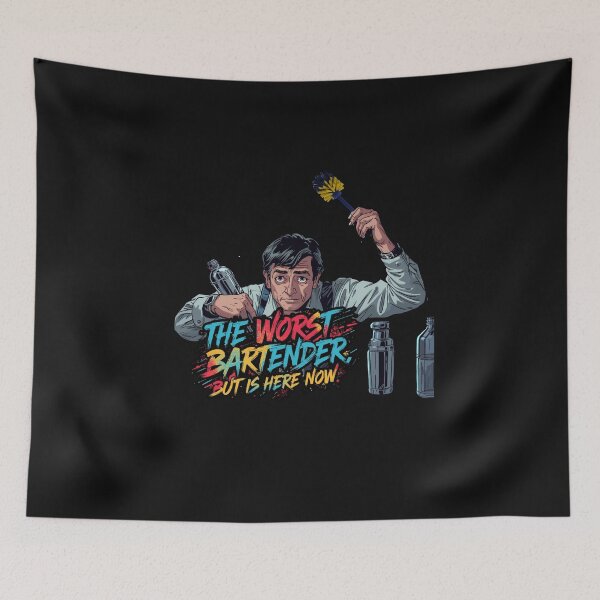 Item preview, The Worst Bartender, But is here now. Retro style designed and sold by Mosogoloso.