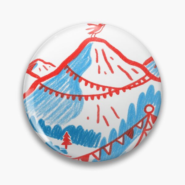 Item preview, Whimsical Mountain Festival with Red Birds designed and sold by zzz888.