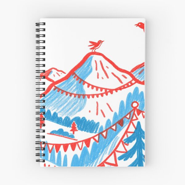 Item preview, Whimsical Mountain Festival with Red Birds designed and sold by zzz888.