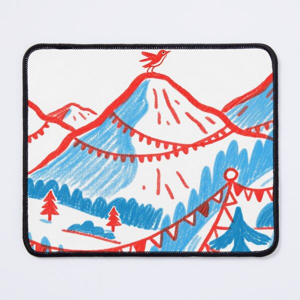 Item preview, Whimsical Mountain Festival with Red Birds designed and sold by zzz888.