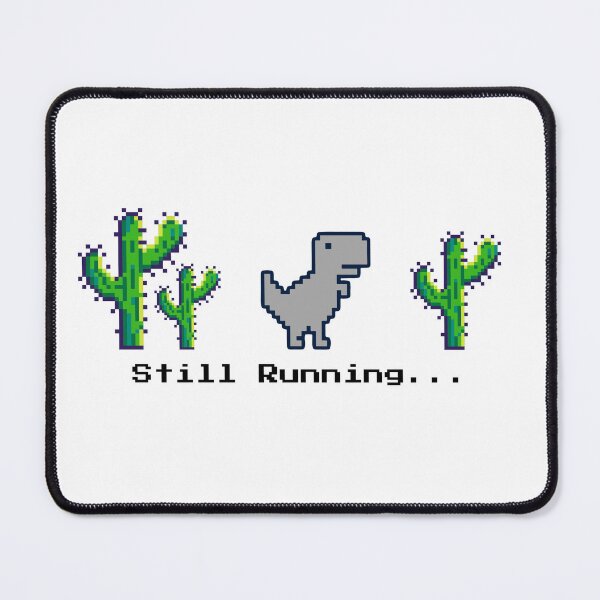 Item preview, Still Running Offline Dino Game Retro Pixel Art designed and sold by ChathuStrokes.