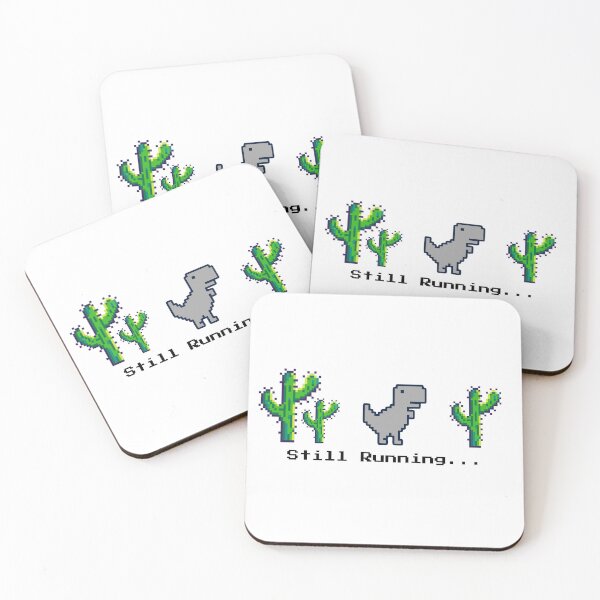 Item preview, Still Running Offline Dino Game Retro Pixel Art designed and sold by ChathuStrokes.