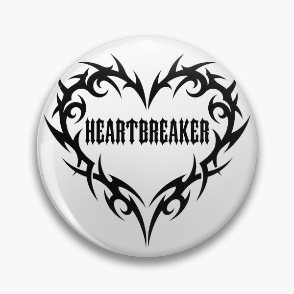 Item preview, Heartbreaker Neo Tribal Y2K Black Tattoo Heart designed and sold by DigitalAnnaBanana.
