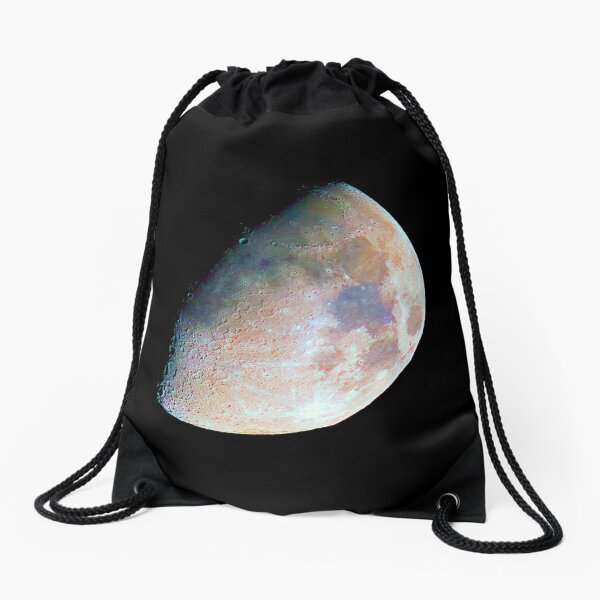 The moon in colour Drawstring Bag