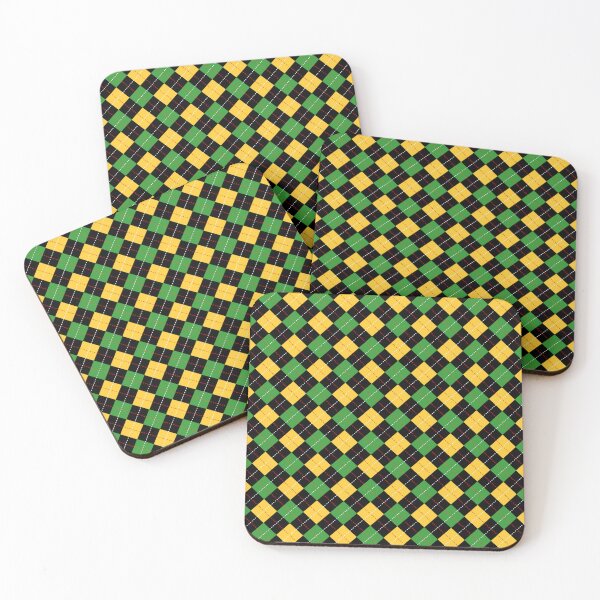 Item preview, Checkered Pattern Green And Yellow designed and sold by Isma Saleem.