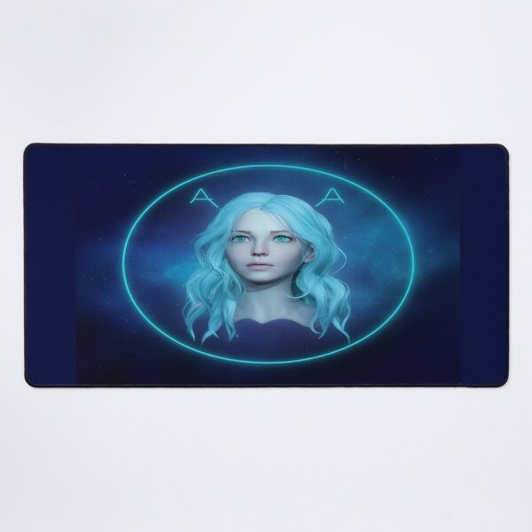 Item preview, Ethereal Aquarius Portrait | Cosmic Blue Zodiac Goddess designed and sold by Midnight Veil Designs.