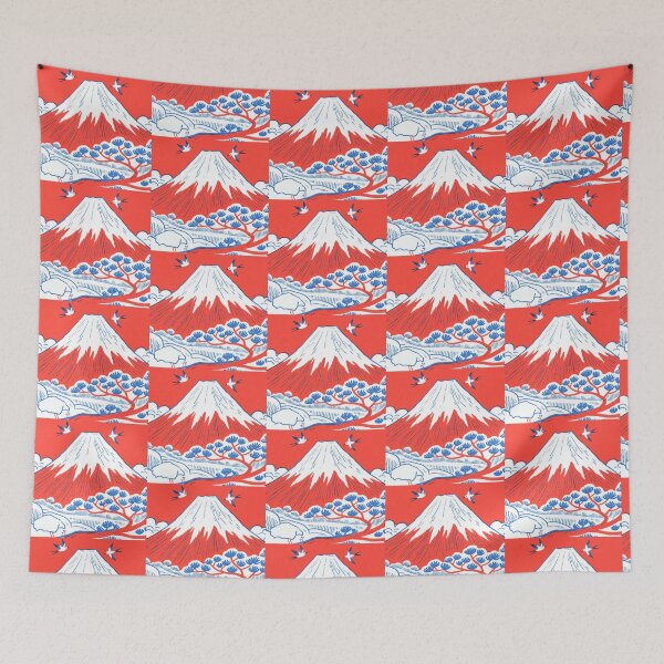 Item preview, Swallows Over the Crimson Snowy Peak designed and sold by zzz888.