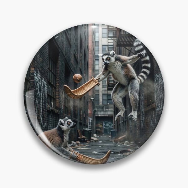 Item preview, Ring-Tailed Lemurs Playing Jai Alai designed and sold by Tridentulus.