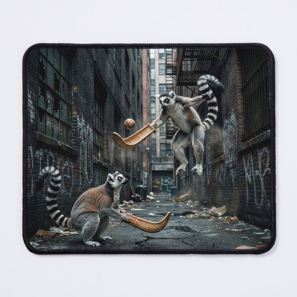 Item preview, Ring-Tailed Lemurs Playing Jai Alai designed and sold by Tridentulus.