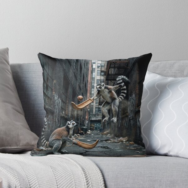 Item preview, Ring-Tailed Lemurs Playing Jai Alai designed and sold by Tridentulus.