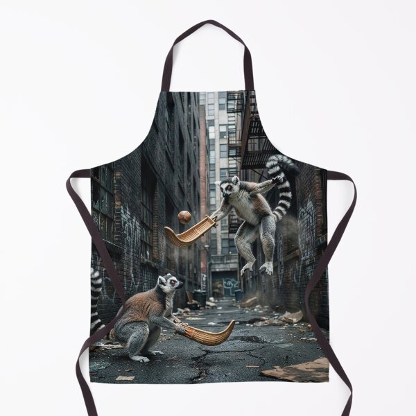 Item preview, Ring-Tailed Lemurs Playing Jai Alai designed and sold by Tridentulus.