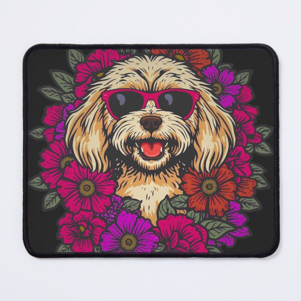 Item preview, Groovy Cavapoo Girl – Retro Floral Doodling Art designed and sold by RareEchoMood.