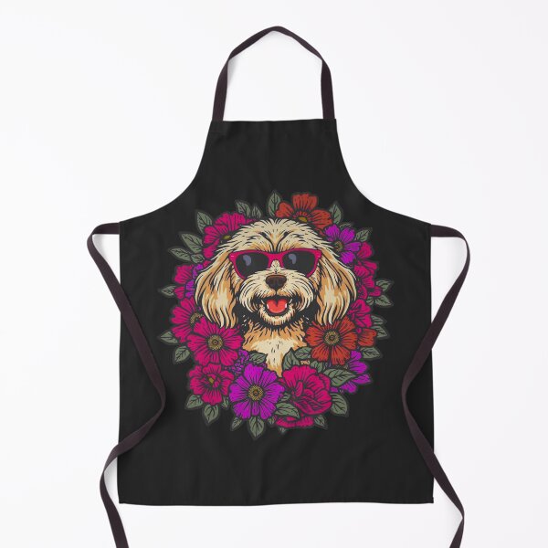 Item preview, Groovy Cavapoo Girl – Retro Floral Doodling Art designed and sold by RareEchoMood.