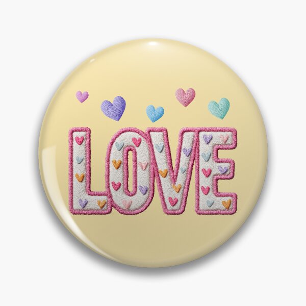 Item preview, Chenille LOVE Hearts Patch designed and sold by M&A Design House.