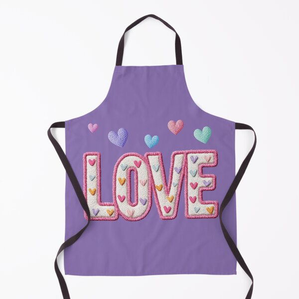 Aperçu de l'œuvre Patch en chenille LOVE Hearts créée et vendue par M&A Design House.