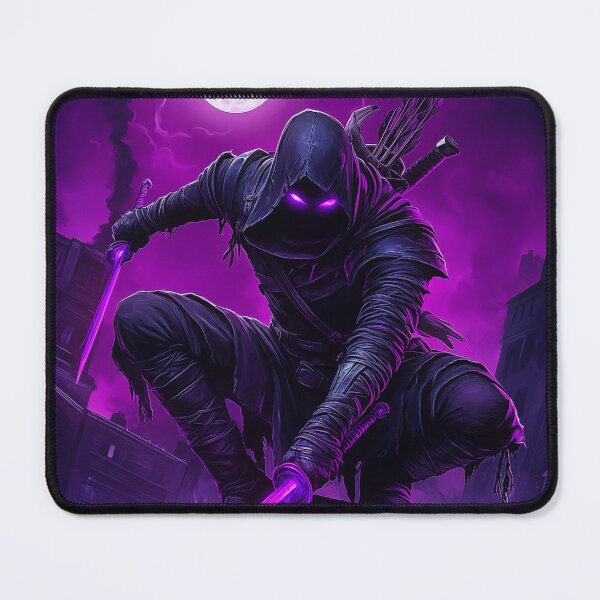 Item preview, Ninja with glowing swords at night designed and sold by PetsArt.