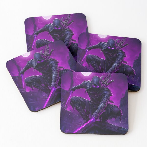 Item preview, Ninja with glowing swords at night designed and sold by PetsArt.