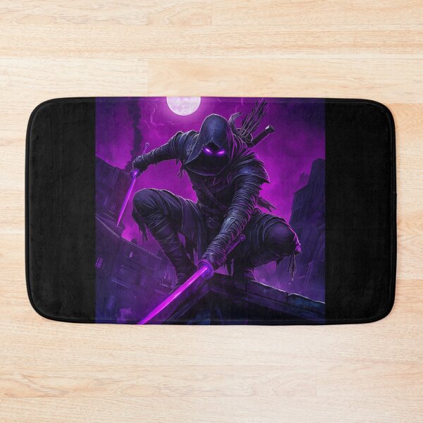 Item preview, Ninja with glowing swords at night designed and sold by PetsArt.