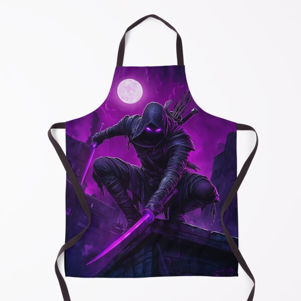 Item preview, Ninja with glowing swords at night designed and sold by PetsArt.