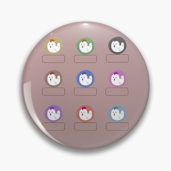 Item preview, Chickens Animal Colorful Name Tag Labels Stickers Prints Posters Wall Art Magnet Home Coffee Cup Decoration TShirt Stationary Notebook Magnet Hat Kitchen Work School Office Redbubble Shop designed and sold by Saritas Boutique Shop.