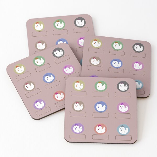 Item preview, Chickens Animal Colorful Name Tag Labels Stickers Prints Posters Wall Art Magnet Home Coffee Cup Decoration TShirt Stationary Notebook Magnet Hat Kitchen Work School Office Redbubble Shop designed and sold by Saritas Boutique Shop.