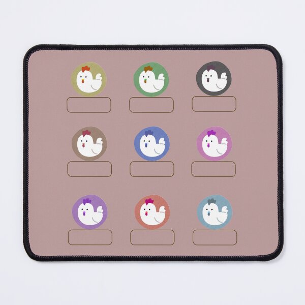 Item preview, Chickens Animal Colorful Name Tag Labels Stickers Prints Posters Wall Art Magnet Home Coffee Cup Decoration TShirt Stationary Notebook Magnet Hat Kitchen Work School Office Redbubble Shop designed and sold by Saritas Boutique Shop.